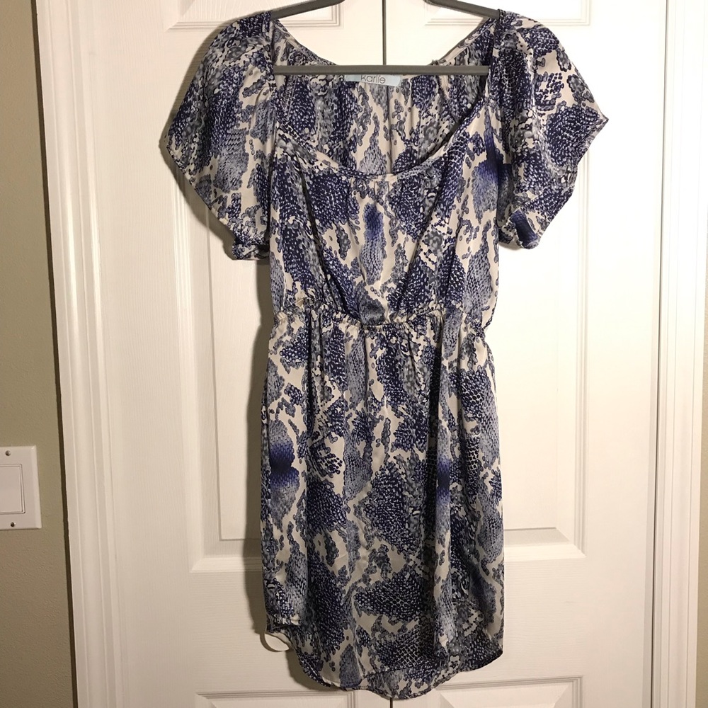 Karlie snake print party girl dress